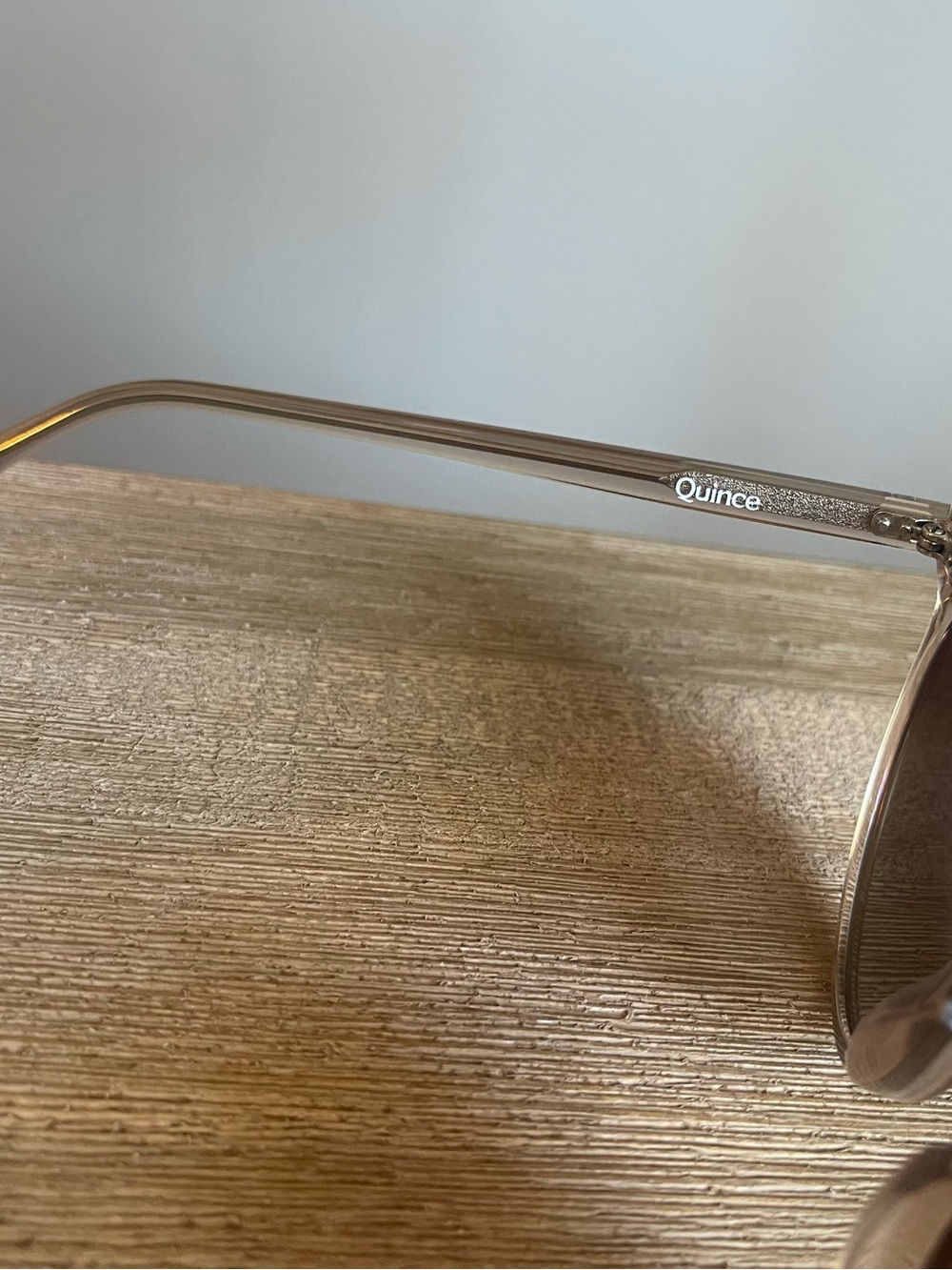 Quince Brixton Polarized Acetate Sunglasses Clear Taupe Brown Lenses Unisex Min - Picture 6 of 12